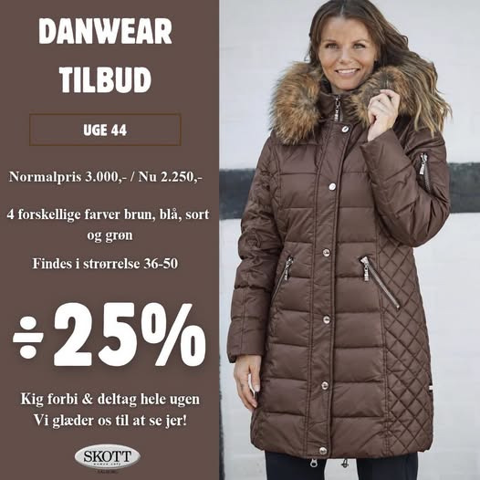 Skott Aalborg giver 25% rabat på Danwear jakken i uge 44