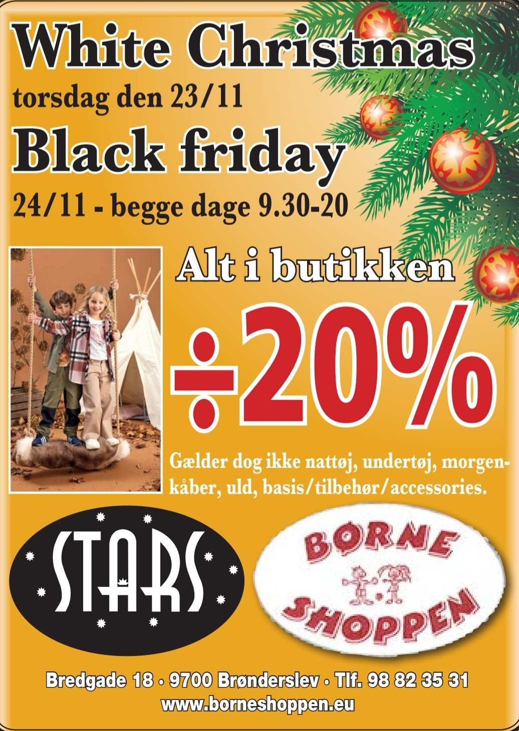 Børneshoppen i Brønderslev går tilbudsamok med White Christmas og Black Friday