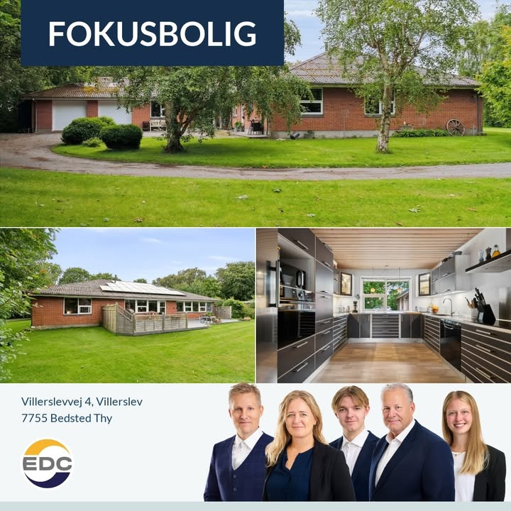 EDC Hurup Thy inviterer til digital fremvisning af rummelig familievilla med dobbelt garage