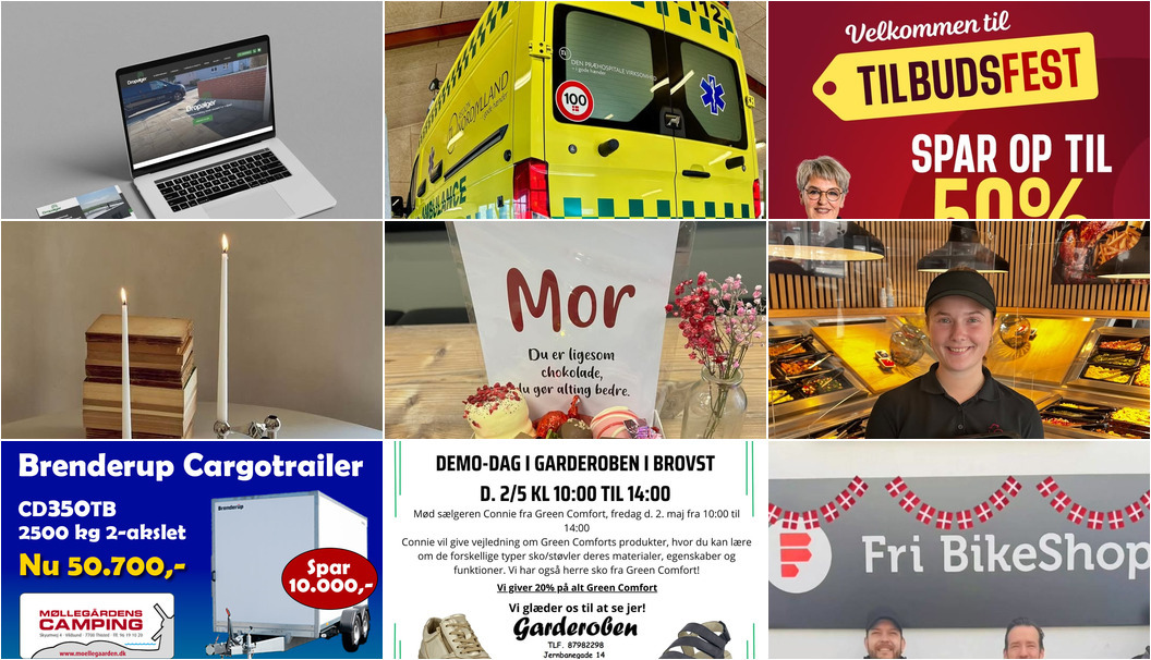 Nyt fra ELINS BUTIK, Art´n´Craft, SKOUSEN Thisted og 8 andre