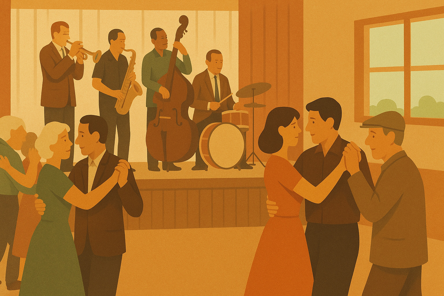 Musikunderholdning med Fru Knudsens Danse- og Underholdningsorkester i Præstø