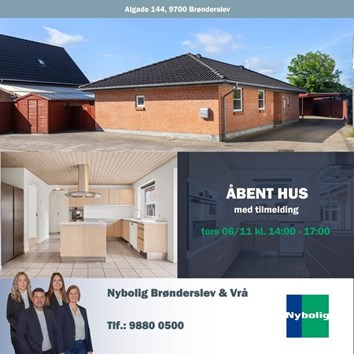 Nybolig Brønderslev & Vrå inviterer til åbent hus på Algade 144 i Brønderslev