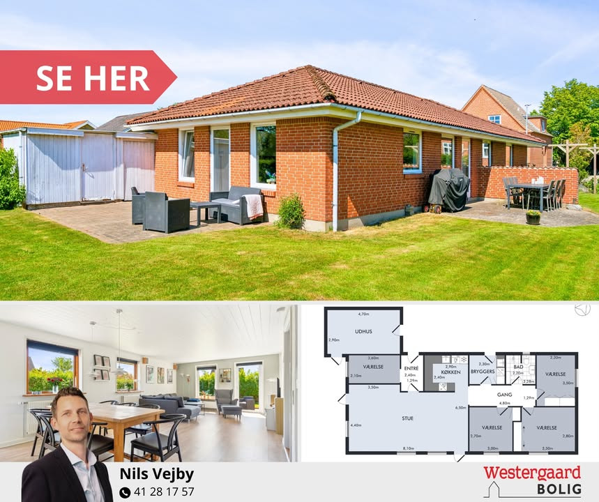 Westergaard Bolig præsenterer rummelig villa i Brønderslevs rolige kvarter