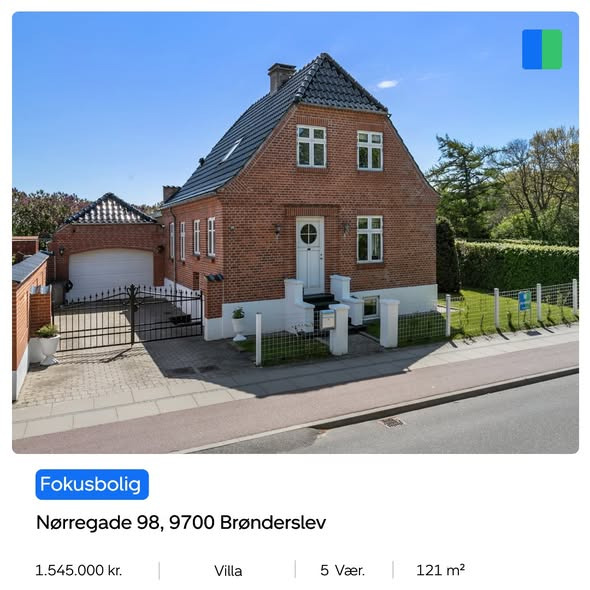 Nybolig Brønderslev & Vrå præsenterer 121 m² murermestervilla tæt på Rhododendronparken