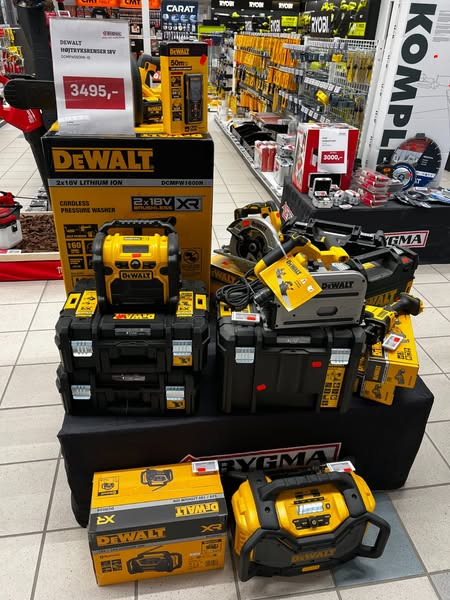 Bygma Kerteminde annoncerer restslag på DeWalt produkter