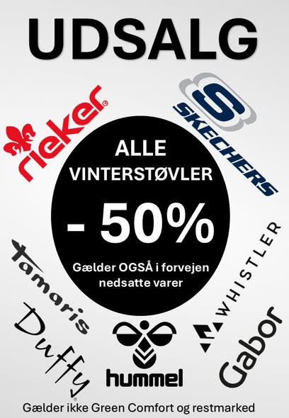 Sidste chance for udsalgsbilletter hos DK Shoes Brønderslev ApS i weekenden