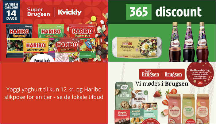 Yoggi yoghurt til kun 12 kr. og Haribo slikpose for en tier - se de lokale tilbud