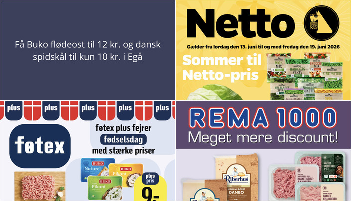 Få Buko flødeost til 12 kr. og dansk spidskål til kun 10 kr. i Egå