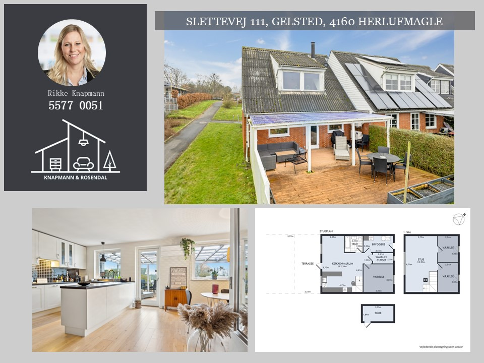 Knapmann & Rosendal ApS tilbyder lyst enderækkehus med solrig have til salg