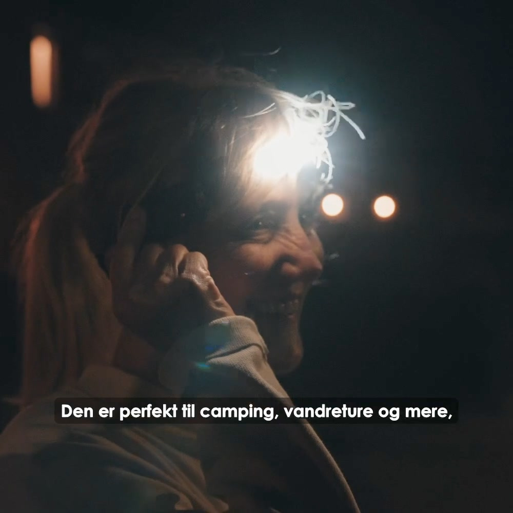 Få en genopladelig LED pandelampe fra MENY Hobro til kun 89 kr.