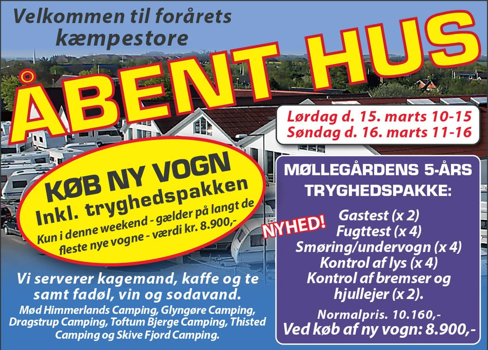 Møllegårdens Camping inviterer til åbent hus med gode tilbud og aktiviteter