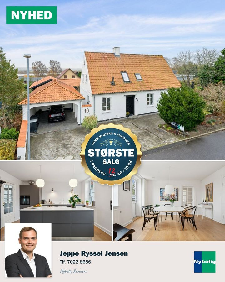 Nybolig Bjørn & Ankersen præsenterer: gennemrenoveret murermestervilla i Randers NV til salg
