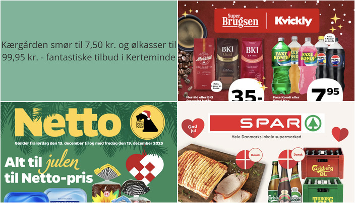 Kærgården smør til 7,50 kr. og ølkasser til 99,95 kr. - fantastiske tilbud i Kerteminde