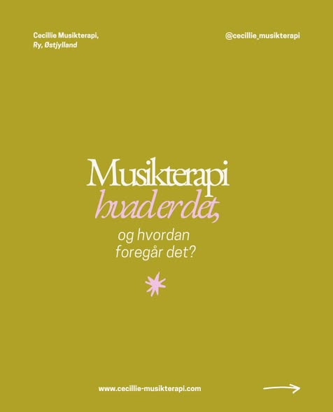 Cecillie byder velkommen til sin profil om musikterapi