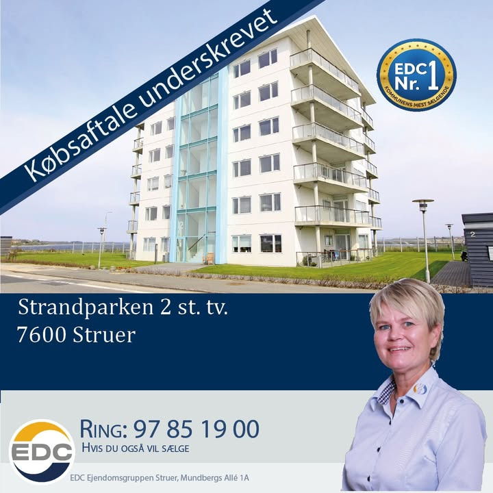 EDC Ejendomsgruppen Struer understreger position som kommunens førende ejendomsmægler med salg på Strandparken