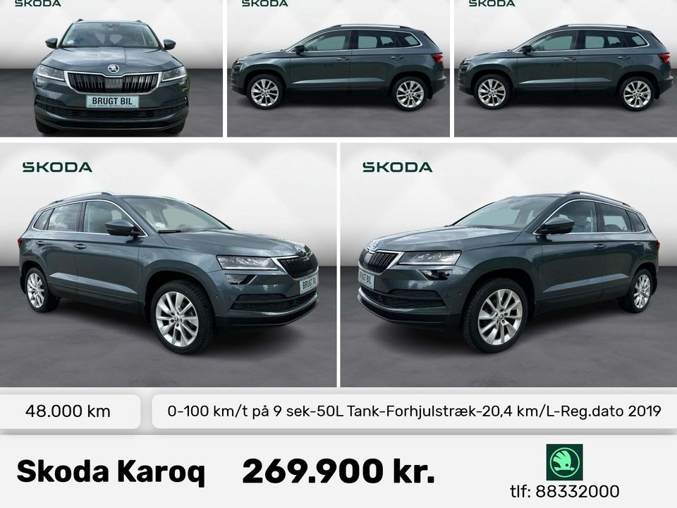 Bilco A/S Randers: Skoda Karoq med masser af udstyr klar til prøvetur