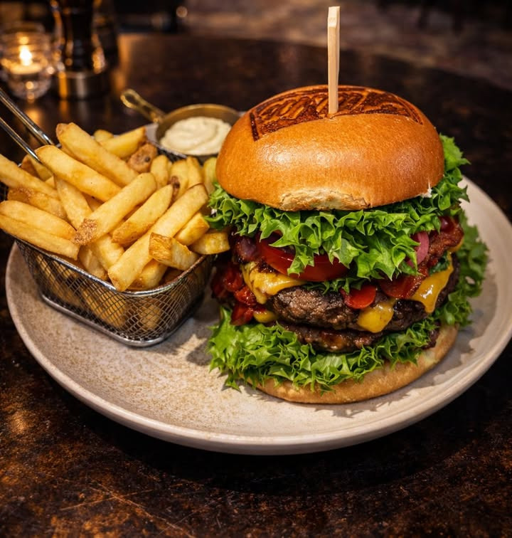 Nyd en saftig burger hos Café Tidslös i Slagelse