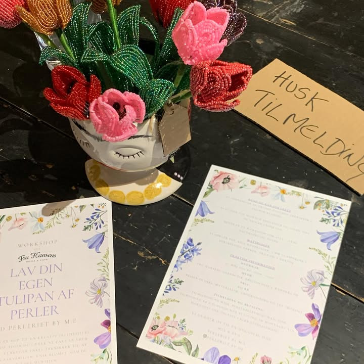 Fru Hansens Butik & Café inviterer til perleworkshop: Lav din egen tulipan