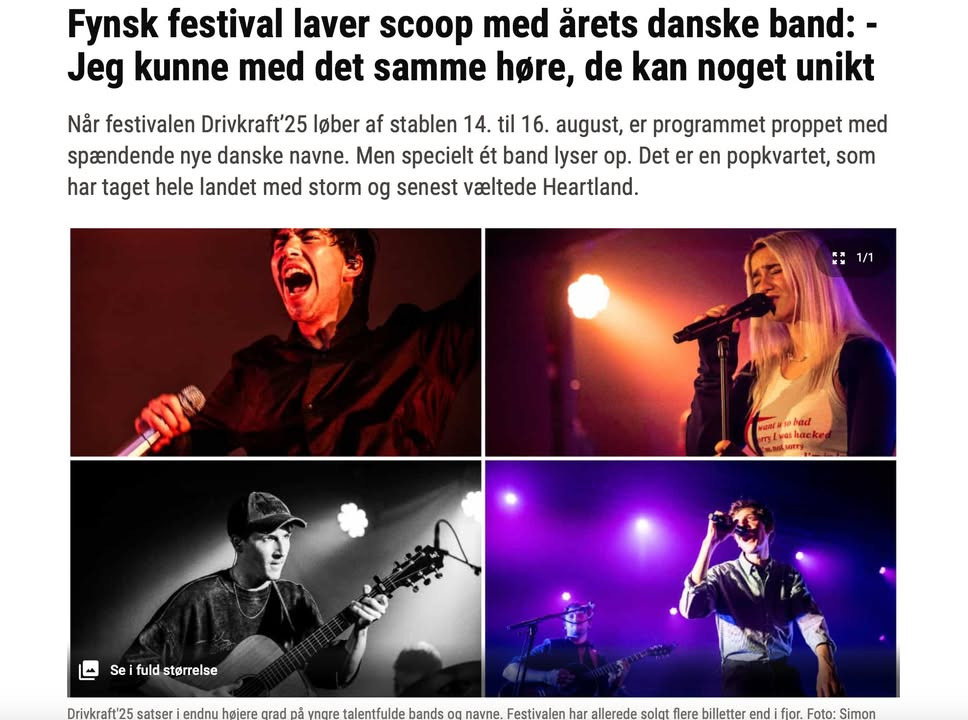 Tobaksgaarden afslører det spændende band til Drivkraft’25 festivalen