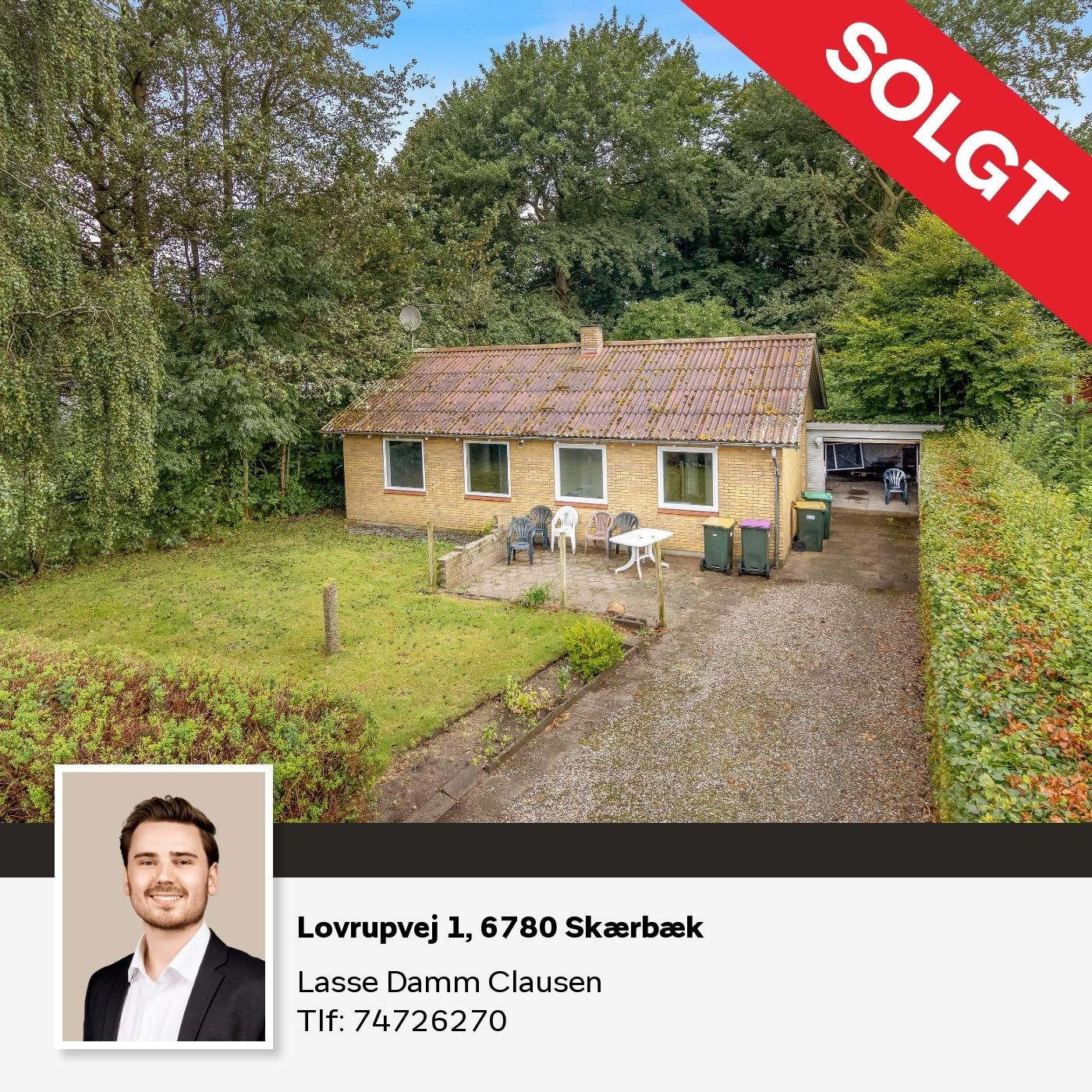 Home Tønder: Lovrupvej 1 i Skærbæk solgt – tillykke til køber og sælger!