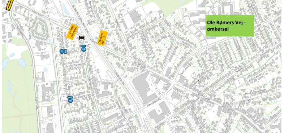 Ensretning af Ole Rømers Vej forlænges til 17. november 2023