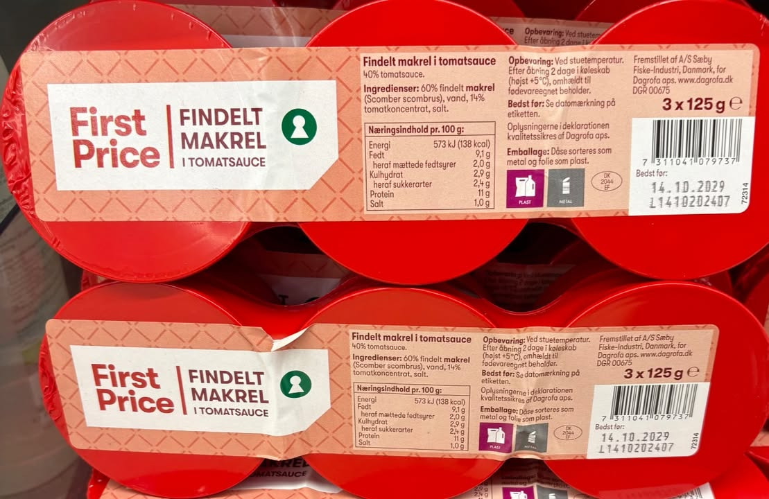 Meny Hobro tilbyder makrel i tomat til særpris