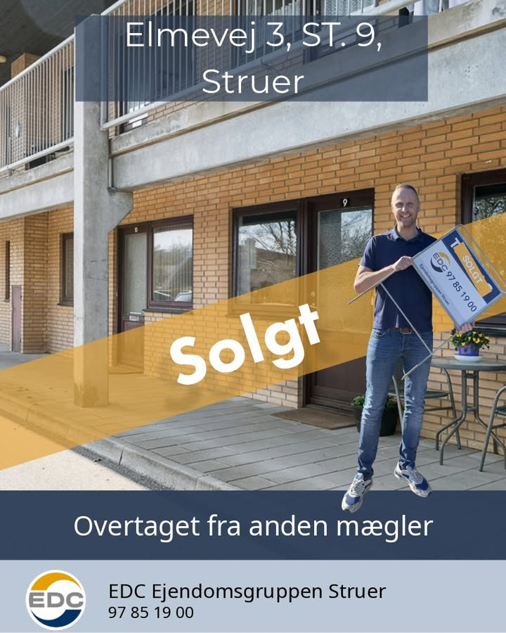 EDC Ejen­doms­grup­pen Struer har solgt Elmevej 3, st. 9 på 1,5 måned