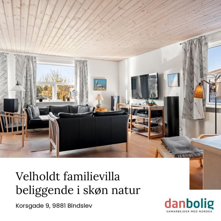 Nordjysk familievilla forenes med naturskønne omgivelser i Bindslev