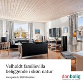 Nordjysk familievilla forenes med naturskønne omgivelser i Bindslev