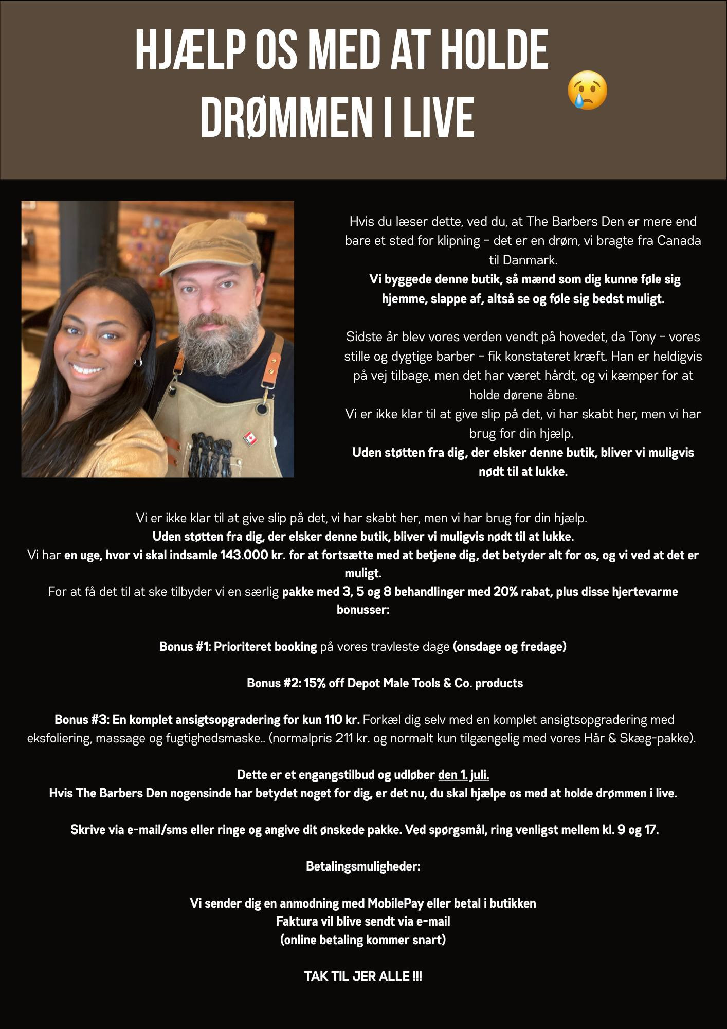 Vi har brug for din hjælp - Mangler du en gave til din mand, kæreste, ven eller far?