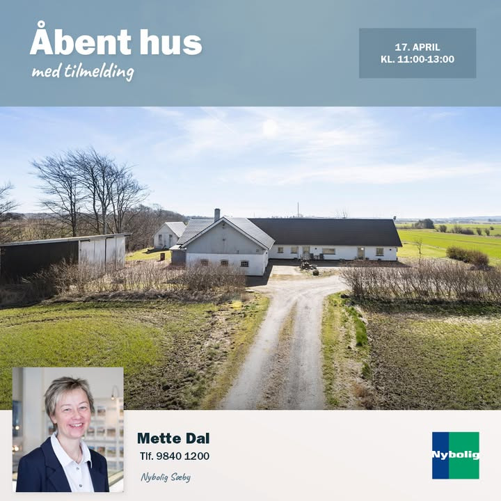 Nybolig Sæby A/S inviterer til åbent hus på hyggeligt landsted i Dybvad