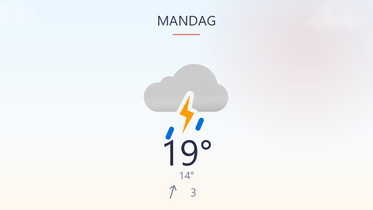 Mildt vejr med en lille skylleslud