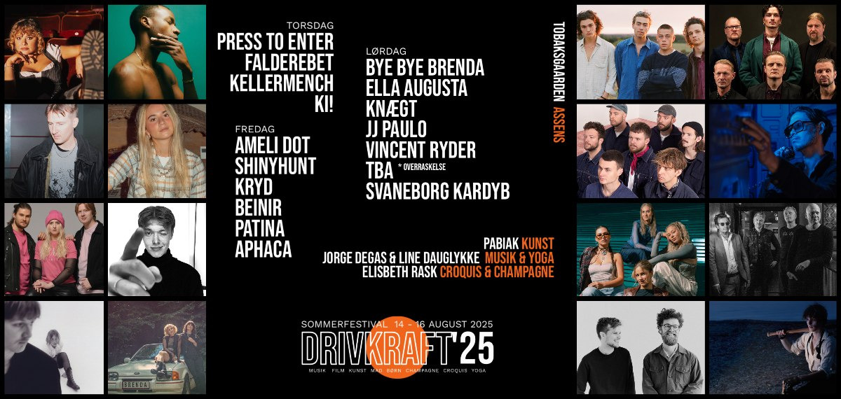 Drivkraft'25: Tobaksgaarden inviterer til kulturfestival i Assens august 2025