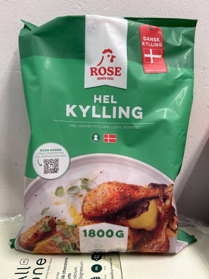 Min Købmand i Asp tilbyder rose hel kylling til bestilling på Facebook
