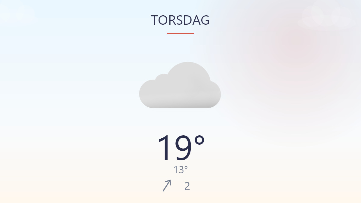 Stille sommervejr med lun eftermiddag