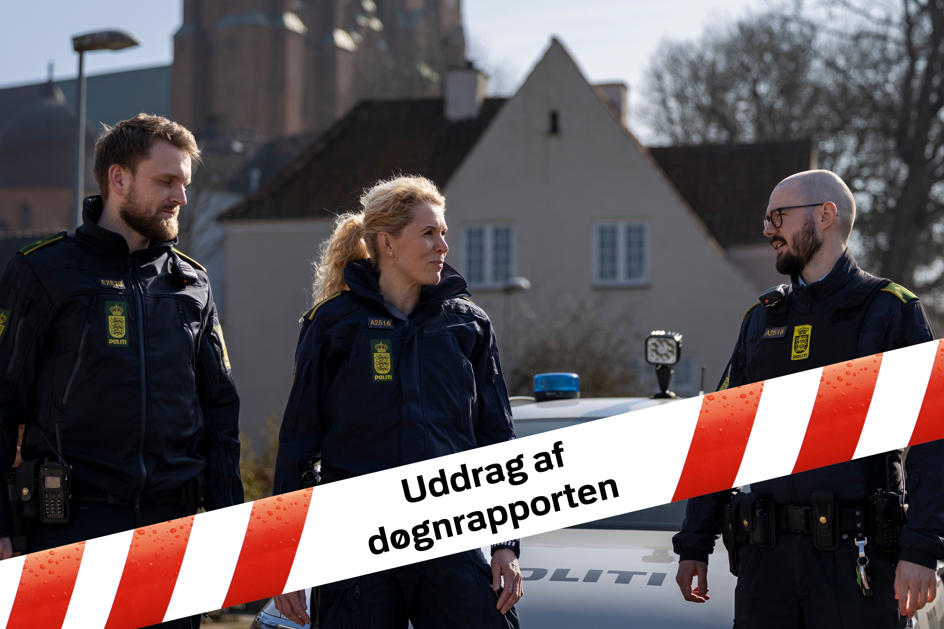 Dramatisk sammenstød mellem bil og gaffeltruck blokerede Hovedvejen i Lejre