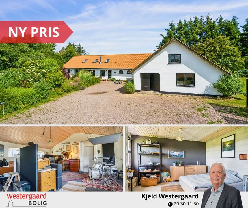Westergaard Bolig annoncerer prisnedsættelse på charmerende landejendom ved Saltum