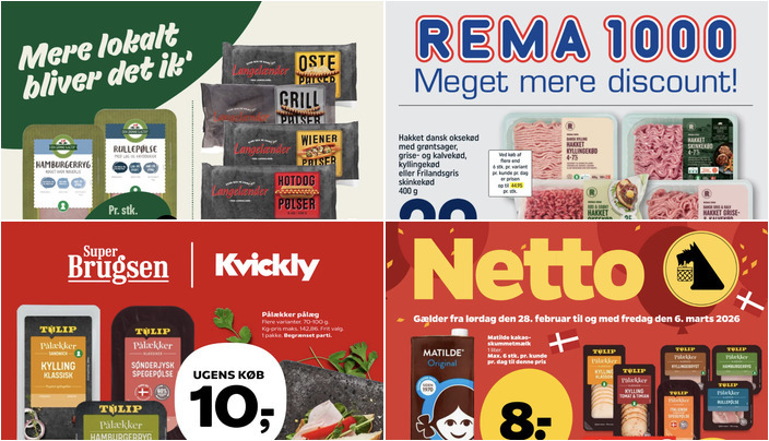 Gode tilbud på BKI kaffe til 39 kr. og Matilde kakaoskummetmælk til 8 kr.