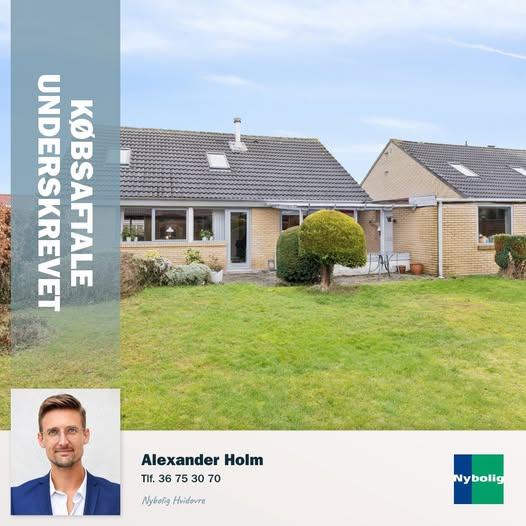 Nybolig Hvidovre - Alexander Holm ApS annoncerer salgsaftale på Rishøjvej 5, Hvidovre