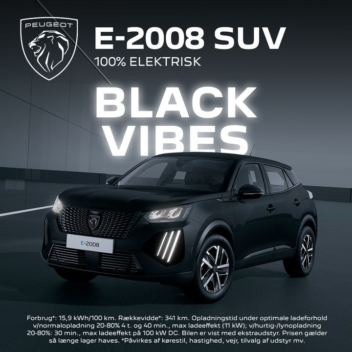 Henrik Christensen - Fredericia: Klar til Black Vibes med elektrisk Peugeot E-2008