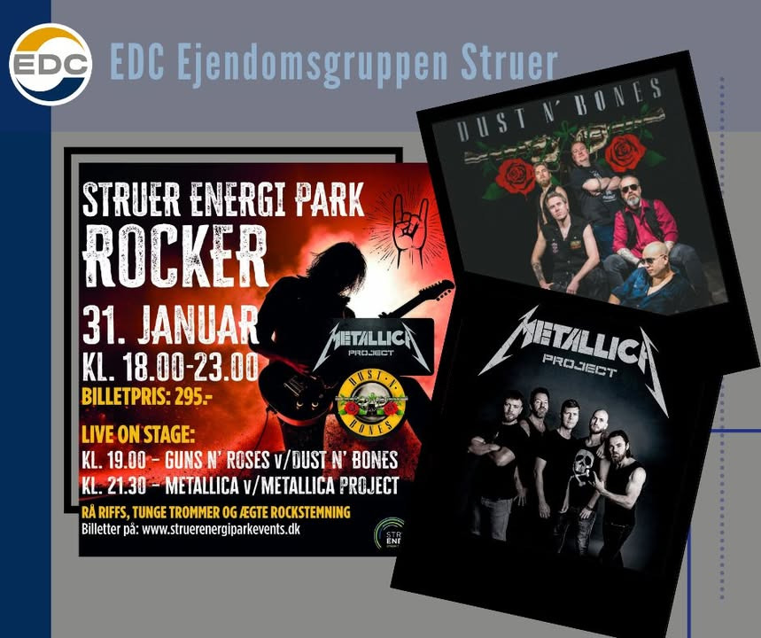 EDC Ejendomsgruppen Struer lancerer konkurrence om billetter til Struer Energi Park Rocker