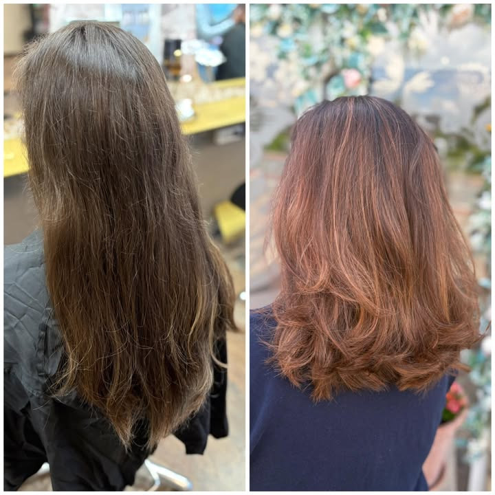 SMUK By Læsø laver lyse balayage striber med kobber-rosa toning