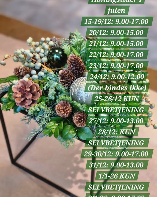 Fynbogården Blomster ApS opfordrer til tidlig bestilling af julehilsener