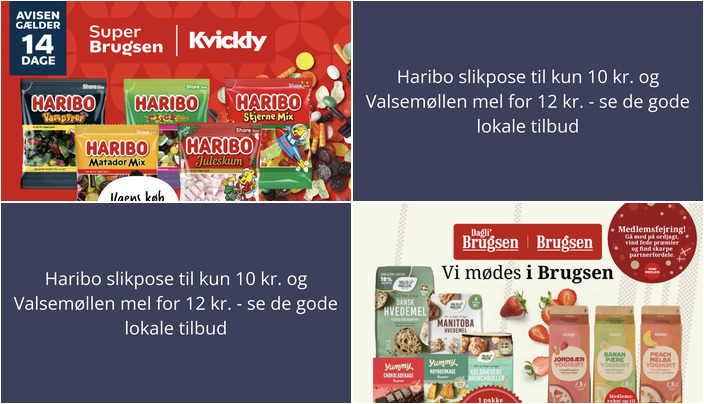 Haribo slikpose til kun 10 kr. og Valsemøllen mel for 12 kr. - se de gode lokale tilbud