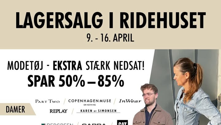 Lagersalg.com præsenterer Brinch Sale i Aarhus med op til 85% rabat