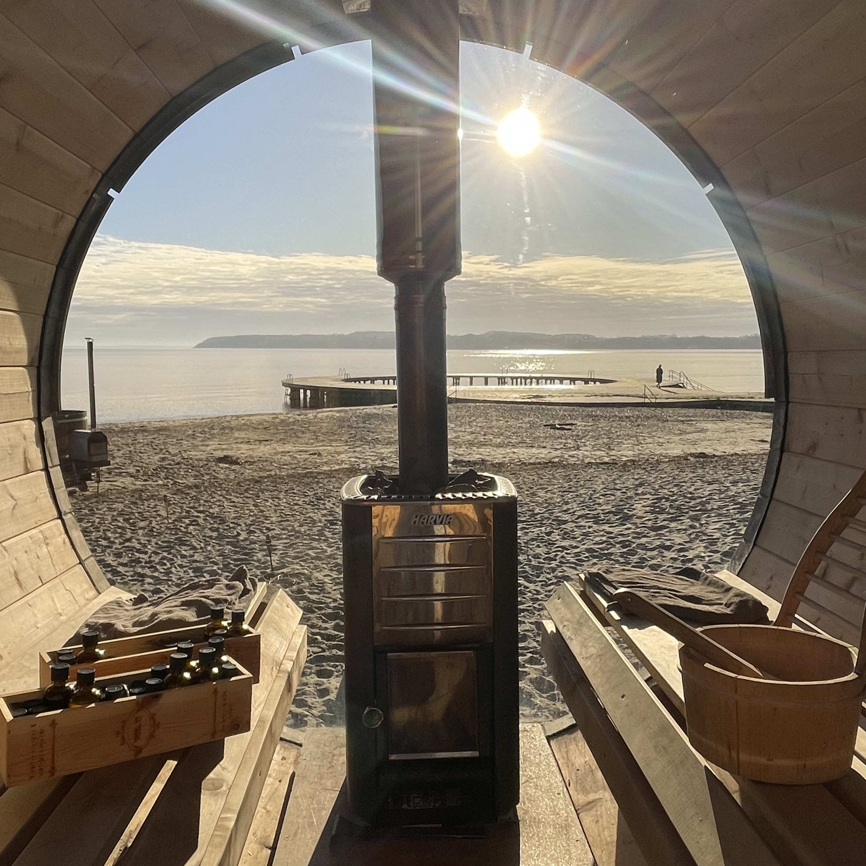 Sauna og havbadning ved Østerstrand i Fredericia