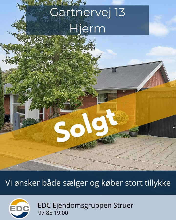 Mark har solgt Gartnervej 13 i Hjerm gennem EDC Ejendomsgruppen Struer