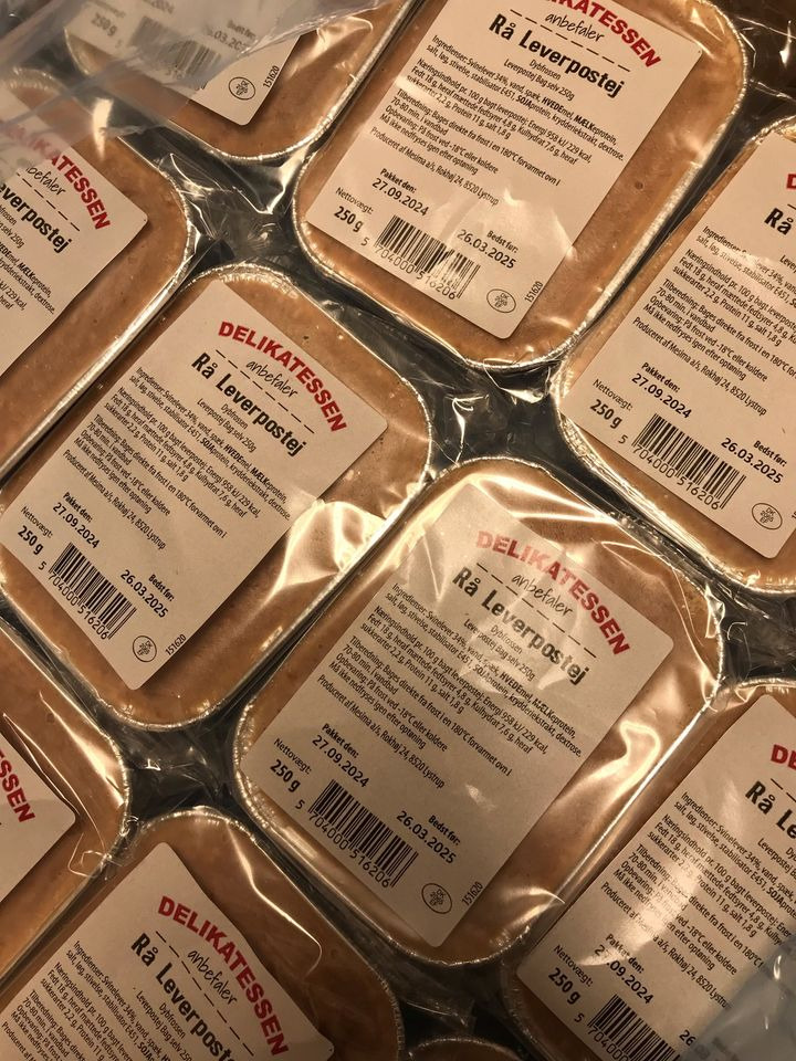 Vanvittig pris på bag selv leverpostej hos Min Købmand i Asp: Kun 9,95 for 250g