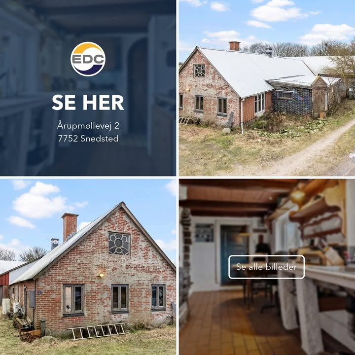 EDC Hurup Thy tilbyder fremvisning af ugeneret landhus med mange detaljer