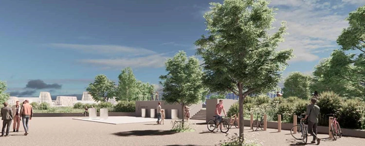 Forvandlingen af Justesens Plæne begynder til sommer